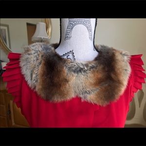 Red designer dress from London